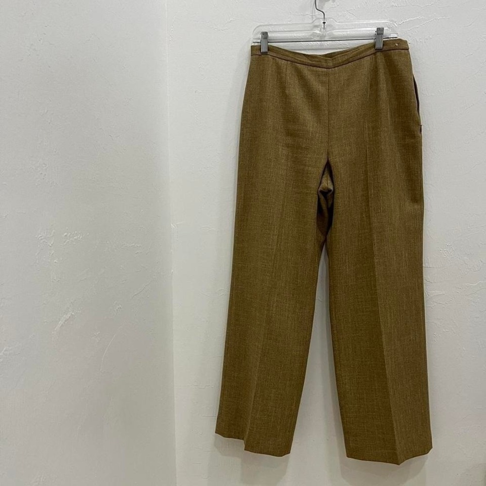 Le Suit Essentials Pants Women‎ 10P Tan Brown Petite Straight Leg Dress Trousers